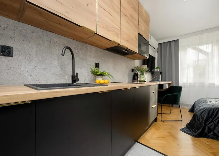 Modern Black & Wooden Near The Airport By Renters * Warsaw